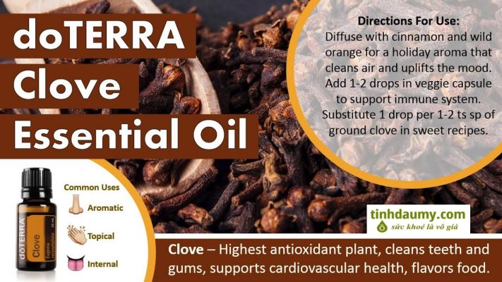 Tinh dầu Đinh hương doterra Clove nhiều công dụng và lợi ích nhất là trong nha khoa răng miệng - Tinhdaumy.com