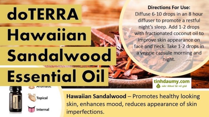 Tinh dầu Đàn hương Hawaii doterra Sandalwood (Hawaiian) nhiều công dụng và lợi ích
